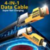 4-in-1 Multi Usb Charging Cable Fast Power delivery Cord For Iphone, Ipad, Samsung, Macbook
