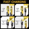 4-in-1 Multi Usb Charging Cable Fast Power delivery Cord For Iphone, Ipad, Samsung, Macbook
