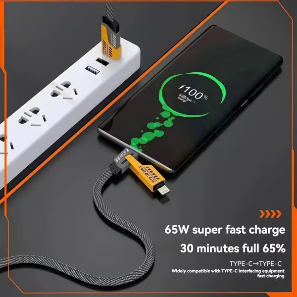 4-in-1 Multi Usb Charging Cable Fast Power delivery Cord For Iphone, Ipad, Samsung, Macbook