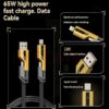 4-in-1 Multi Usb Charging Cable Fast Power delivery Cord For Iphone, Ipad, Samsung, Macbook