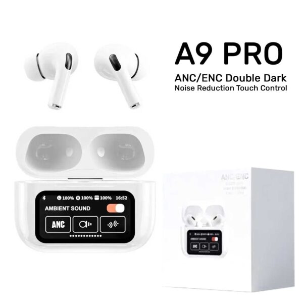 A9 Pro Airpods Anc/enc Touch Screen Wireless Best Quality Earbuds