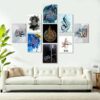 Pack Of 9 Motivational Quotes Sticky Wooden Canvas Frames For Wall Decore