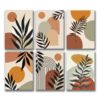 Set Of 6 Abstract Art Wooden Canvas Frames For Wall Decoration / Sticky Photo Tiles