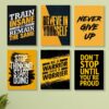 Set Of 6 Motivational Sticky Canvas Frames For Wall Decore / Sticky Phototiles