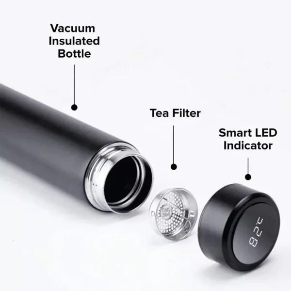 Temperature Display Vacuum Insulated Water Bottle Thermo Flask Made Of Premium Stainless Steel Coffee Cup