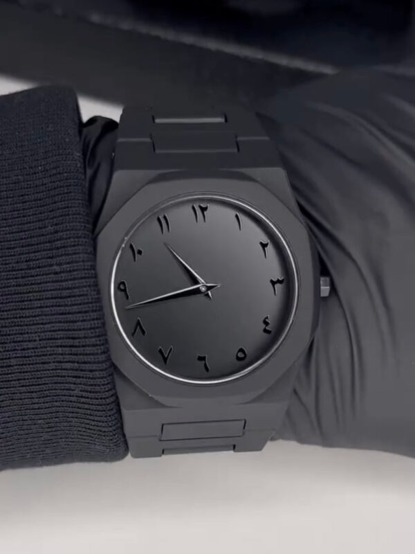 Black Arabic Aura Watch Lightweight Design, , Premium Quality & Finish – Without Box